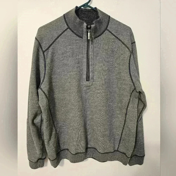 Tommy Bahamas Reverable Pullover With 1/4 Zip EUC - Picture 1 of 12